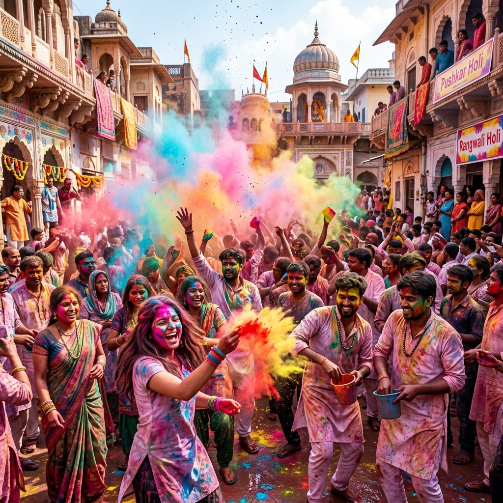 Pushkar Holi Festival Guide : A complete Holi Pacakage Pushkar