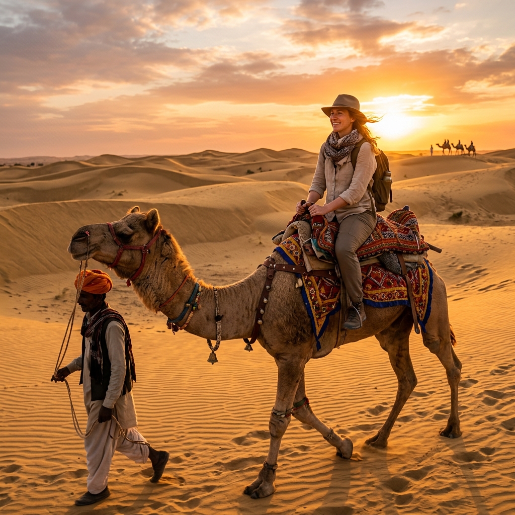 Camel Safari with Kalbeliya Dance and Dinner in Pushkar