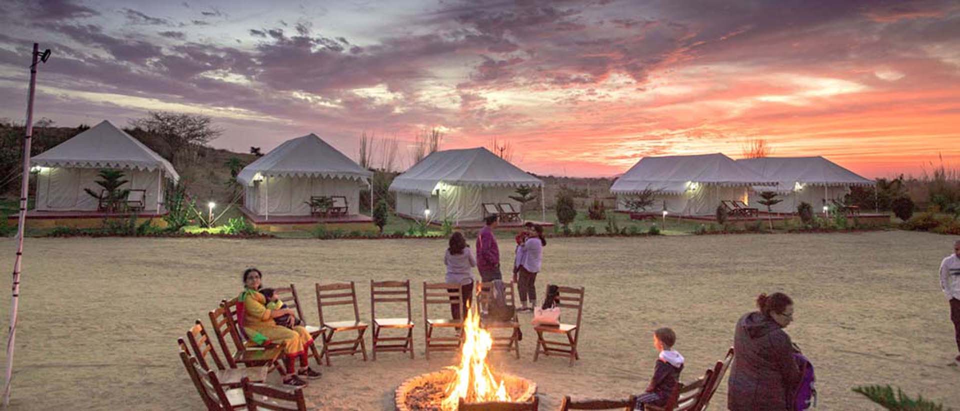 Swiss tent stay at Pushkar desert camp