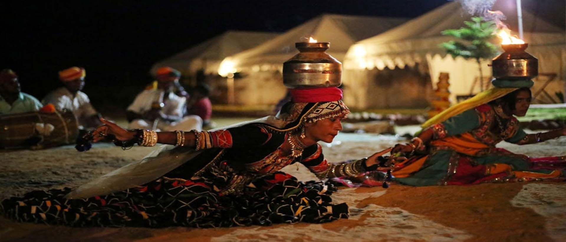 Tent interior at Pushkar camp