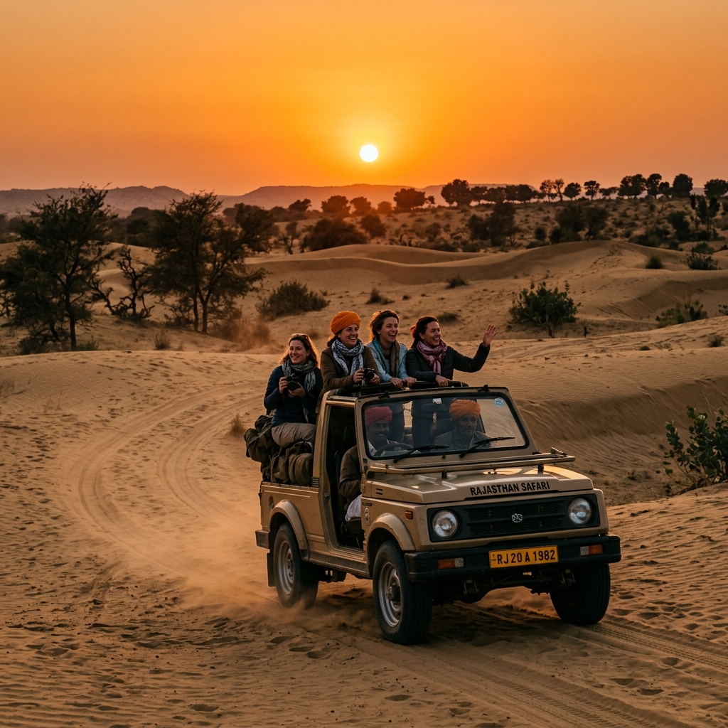 Jeep Safari with Kalbeliya Dance and Dinner in Pushkar