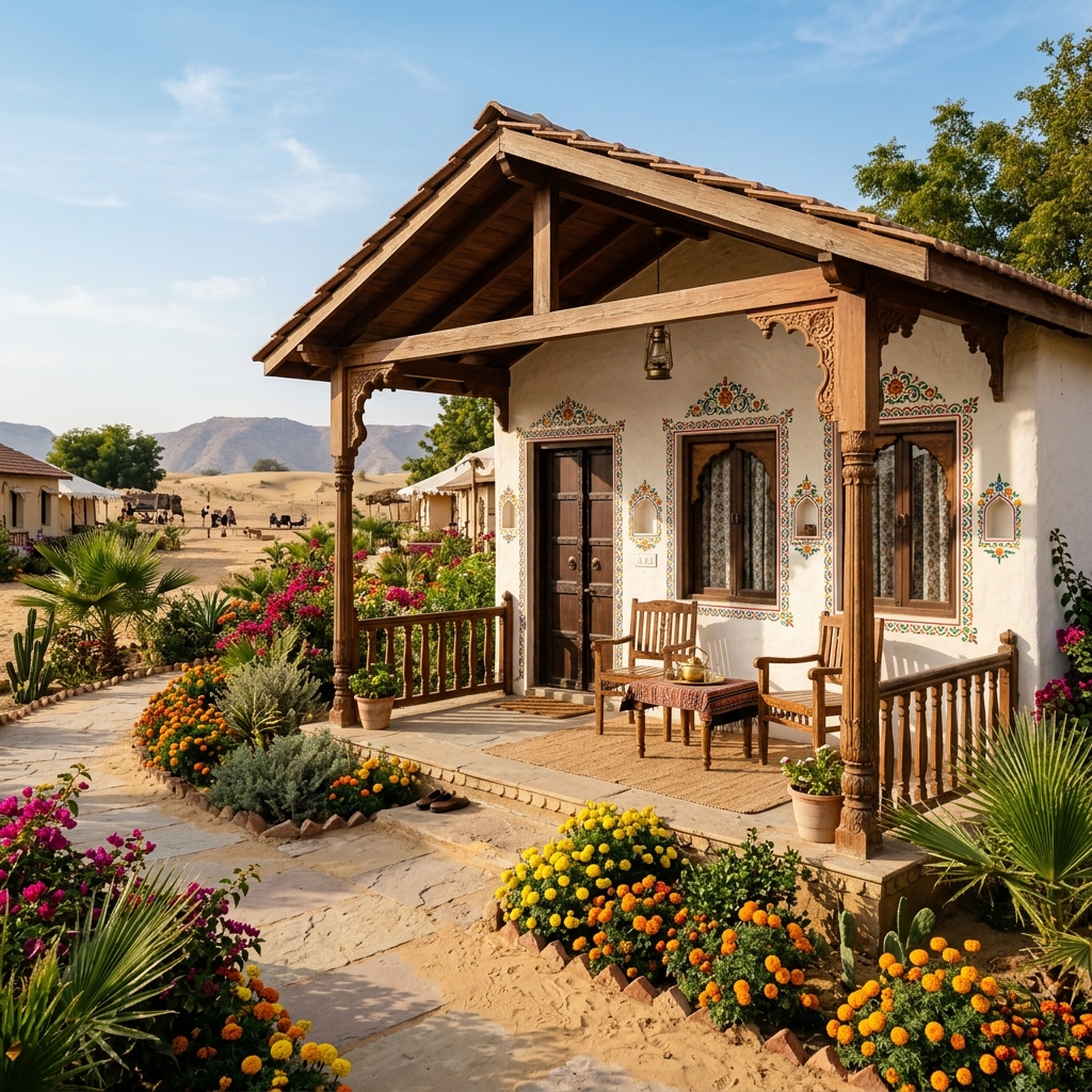Swiss Cottage Stay at Pushkar Adventure Desert Camp